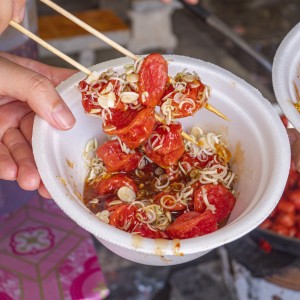 Fried-meat ball Sis Noy Meung Song Market