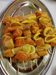 Salmon Skewer Grilled