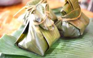 Steamed frog with herbs Lao style