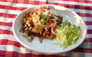 Crispy catfish salad