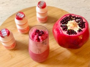 Pomegranate Yakult slushie